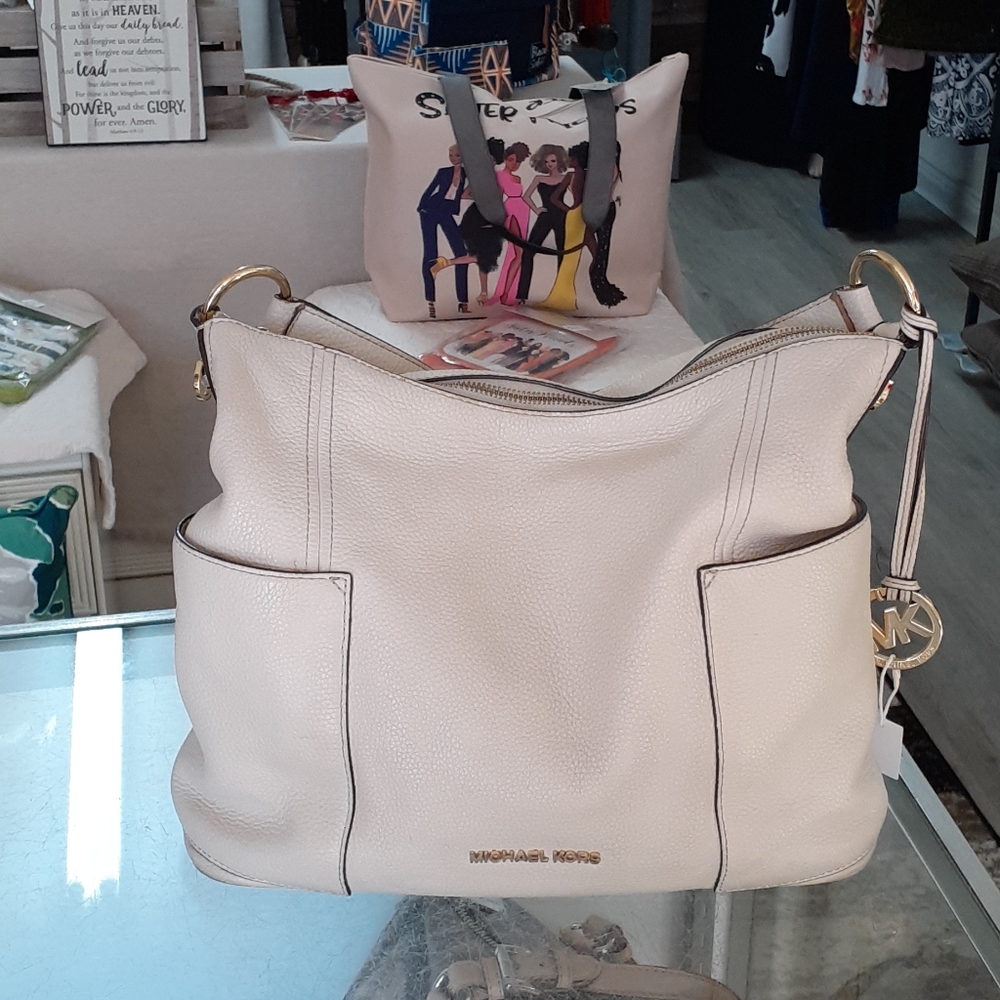 Michael kors leather satchel